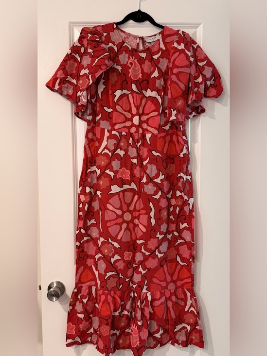 RHODE Dresses & Skirts - RHODE Red & Pink Floral Midi Dress